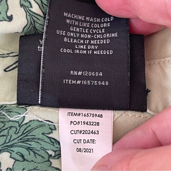 Harry Potter Top Green Front Knot Herbology Notes Cropped Shirt Size L - Picture 6 of 9